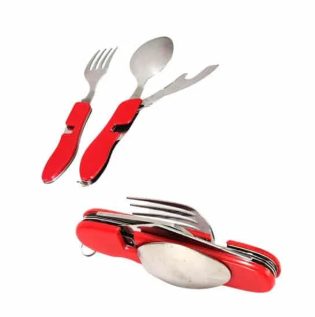 Küçük Katlanabilir Kumanya Çatal-Kaşık-Bıçak Seti